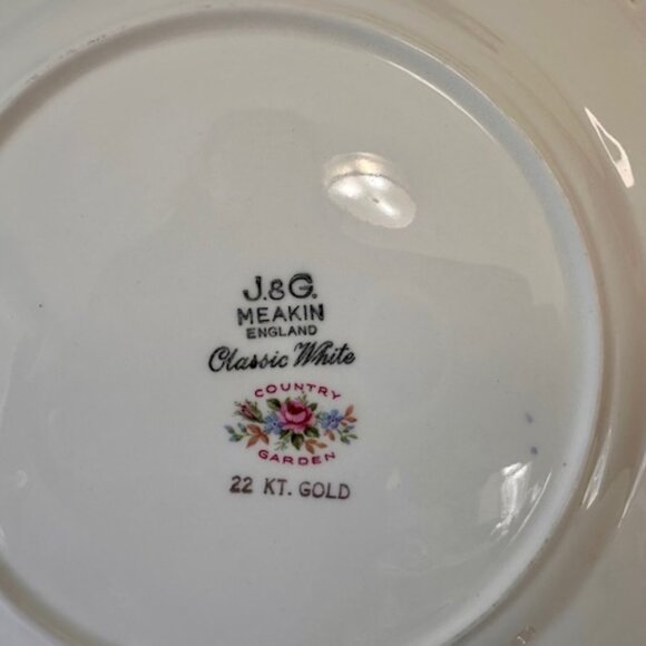 J&G Meakin Country Garden 22kt Gold Trim Plate England Vintage Floral Classic - Picture 2 of 5